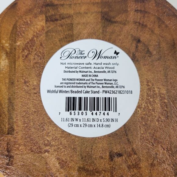 The Pioneer Woman Wishful Winter Beaded Cake Stand - Picture 8 of 8